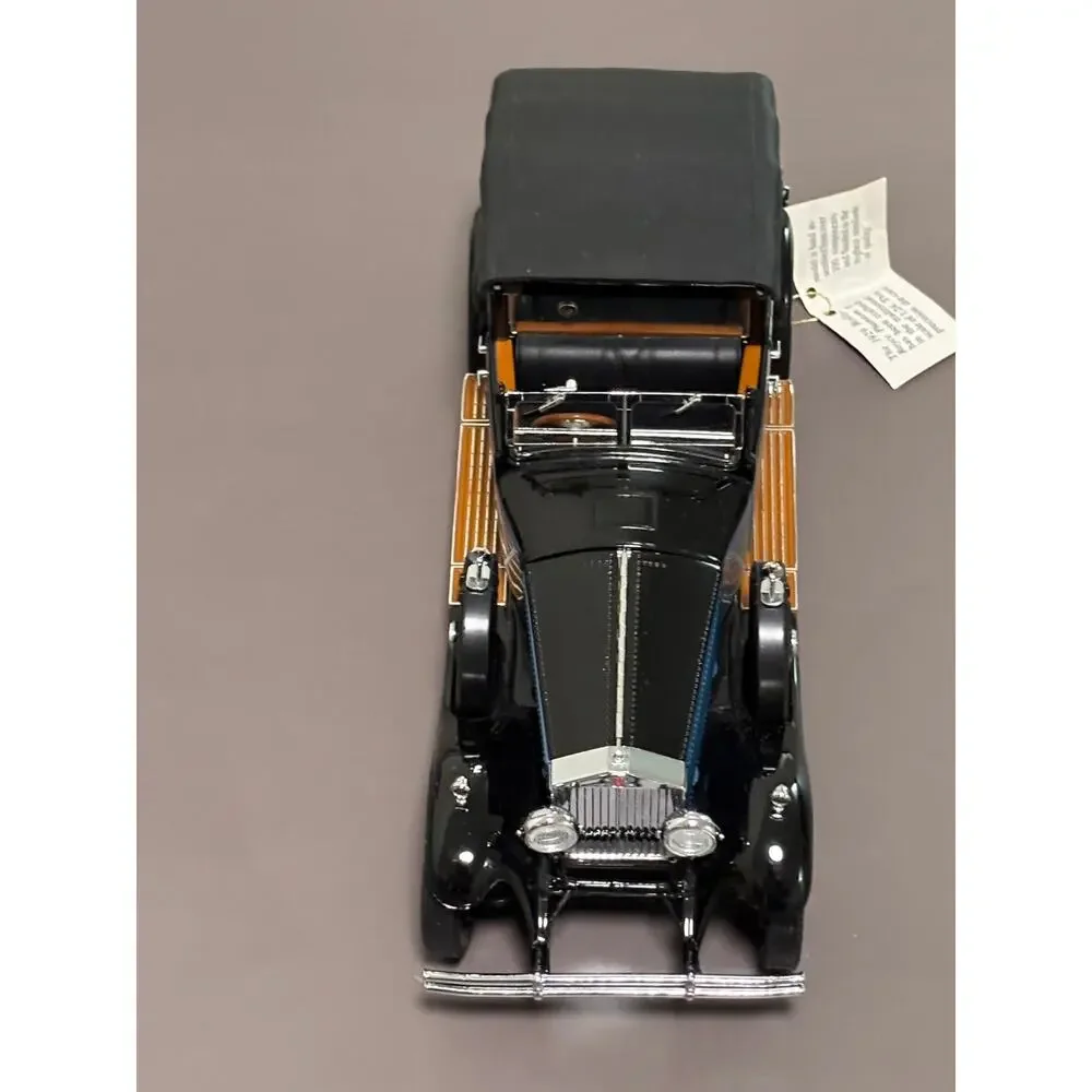 Franklin Mint 1929 Rolls Royce Phantom 1 Black Blue 1/24 Scale Diecast Model Car